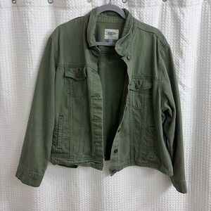 Old Navy Olive Green Denim Jacket